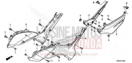 COUVERCLE LATERAL NC700SAC de 2012